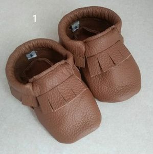 Brown baby moccasins